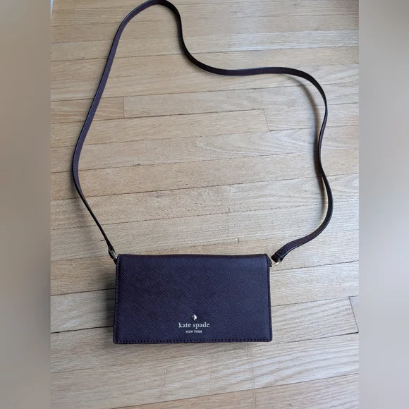 Kate Spade Laurel Way Winni Crossbody Wallet - Burgundy Saffiano - Picture 3 of 11